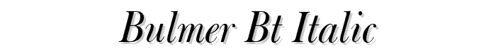 Bulmer BT Italic font